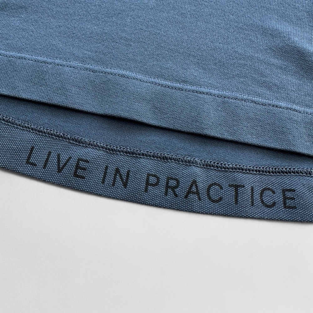Lululemon Men’s Tech Pique Polo Shirt Medium Blue Live In Practice Performance - Picture 6 of 11